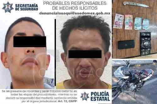 Detienen en Tenancingo a ladrón que con cuchillo en mano, era perseguido por su víctima